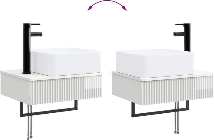 Actual product image vidaXL Wandmontiertes Waschbecken (410 mm, 500 mm)