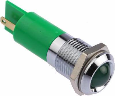 Produktbild RS PRO LED vorst 14mm chrom 24VDC HE grün IP67