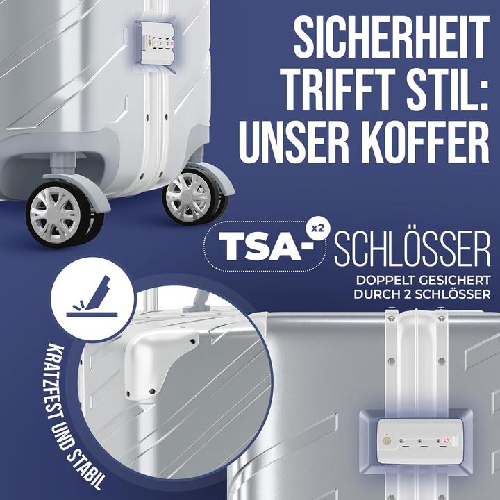 Produktbild Lettoo Wasserfester Handgepäckkoffer mit Alu-Rahmen (42 l)