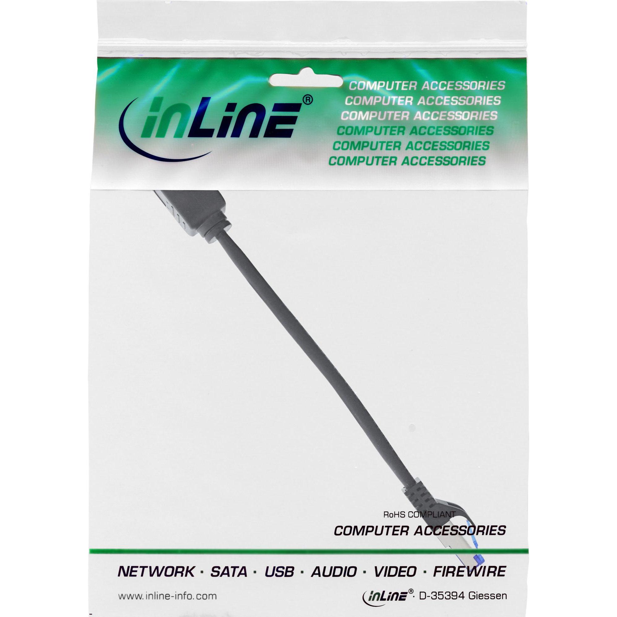Thumbnail - InLine Netzwerkkabel (S/FTP, CAT6a, 0.20 m), Netzwerkkabel
