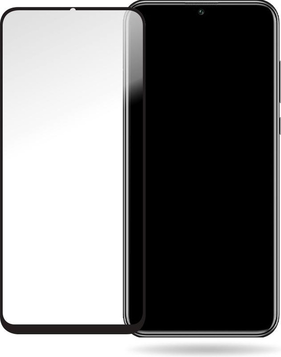 Actual product image Mobilize Black frame glass (1 Piece, Huawei P Smart S)