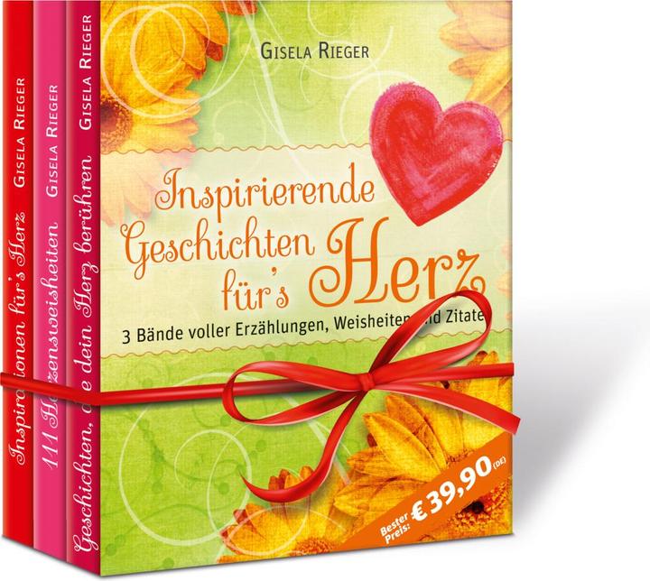 Actual product image Inspirierende Geschichten für's Herz. 3 Bände (German, Gisela, Rieger, 2018)