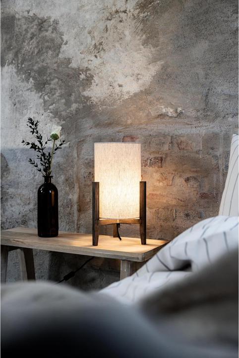Actual product image Markslöjd Eruca 1 table lamp H39 Walnut/beige (E27)