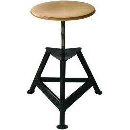 Magni, Hocker + Pouf, Bandstahl-Drehhocker 3 BeineH400-600mm RAL9005