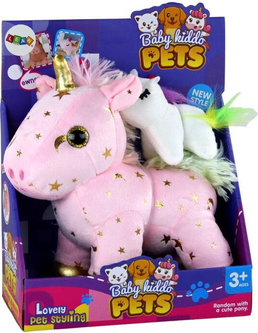 Produktbild Lean Toys Einhorn mit rosa Schlaflied (25 cm)