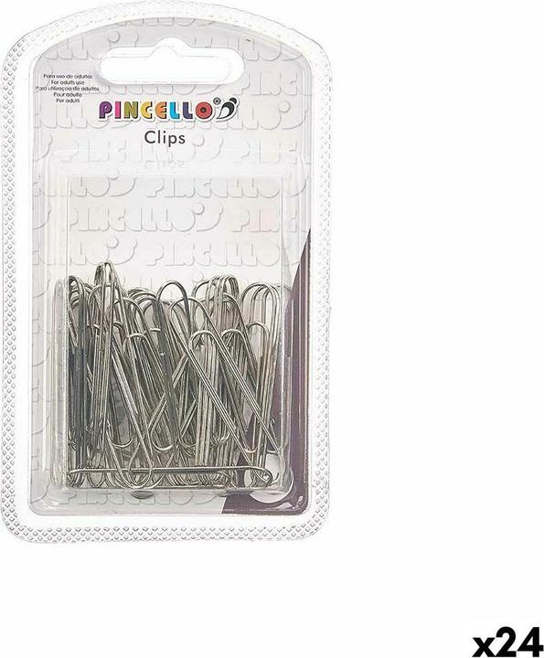 Pincello Trombone argenté grand métal (24 pièces) (24 x)