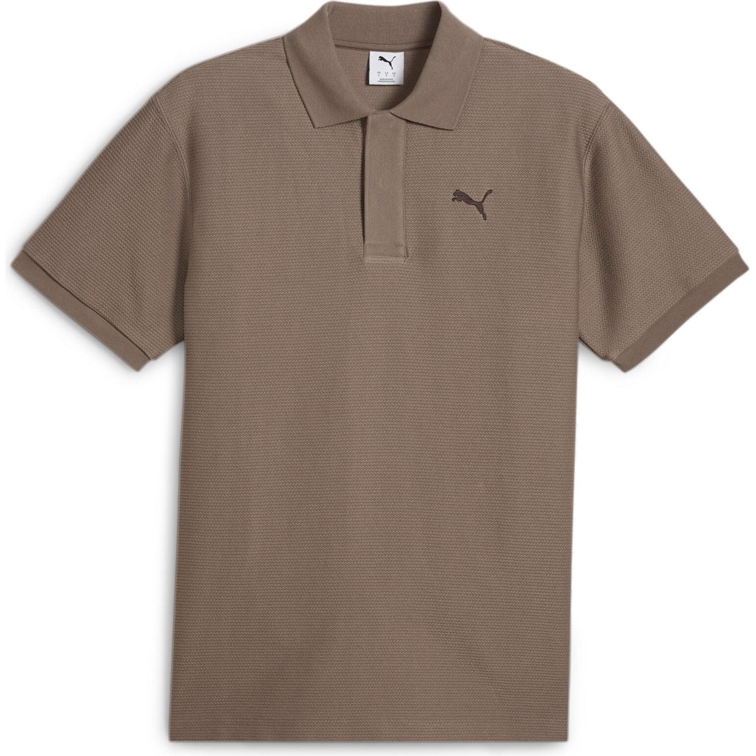 Puma, Herren, Shirt, PREMIUM ESS Relaxed Jacquard Polo, Braun, (M)