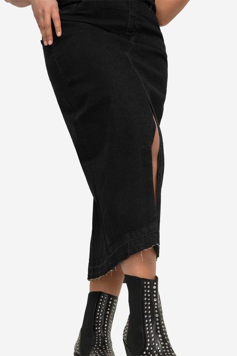 Image du produit Angel of Style Jupe maxi en jean coupe Straight à 5 poches, avec fente d'aisance à l'avant (44)
