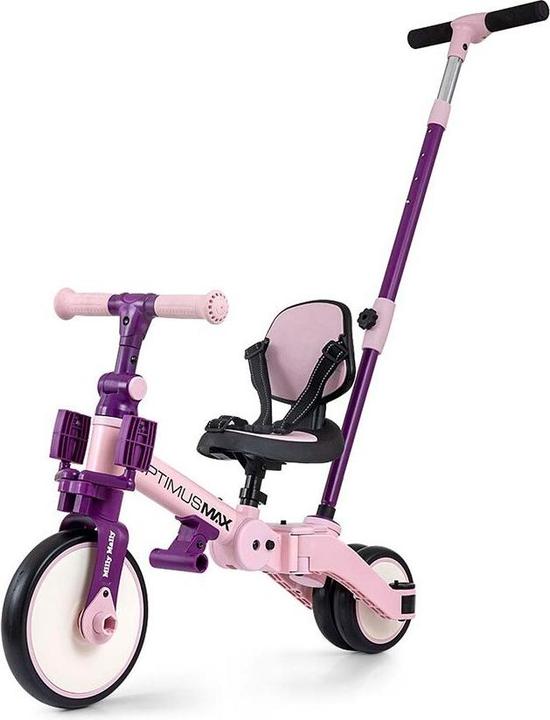 Mally Milly Optimus Max 5in1 Dreirad mit Führungsschiene rosa