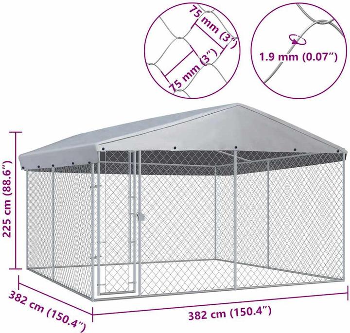 Produktbild vidaXL Donnie (Hundezwinger)