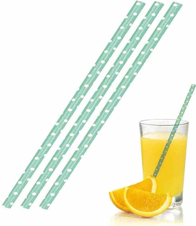 Image du produit Westmark 50 pailles en papier, vert avec des points blancs, 19,7 cm,50sb (50 x)