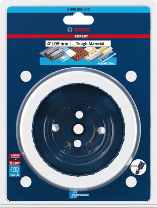 Actual product image Bosch Professional Zubehör Expert Tough Material hole saw, 105 x 60 mm (105 mm)
