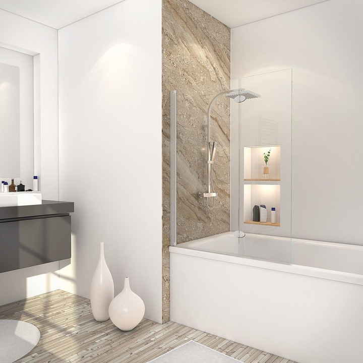 Schulte Bath screen with 2 panels Komfort