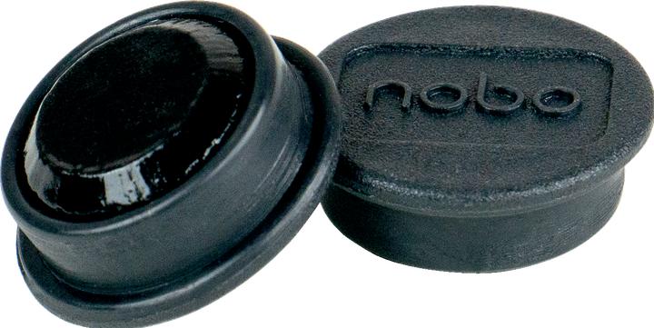 Actual product image Nobo Magnet round 13mm 1915284 black 10 pieces (10 x)