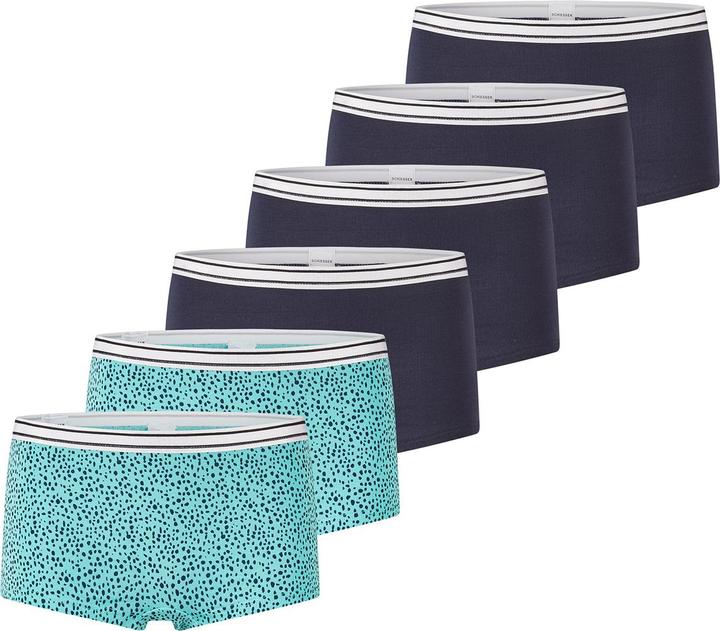 Immagine prodotto Schiesser Confezione da 6 pantaloncini da bambina in cotone biologico 95/5 (164, confezione da 6)