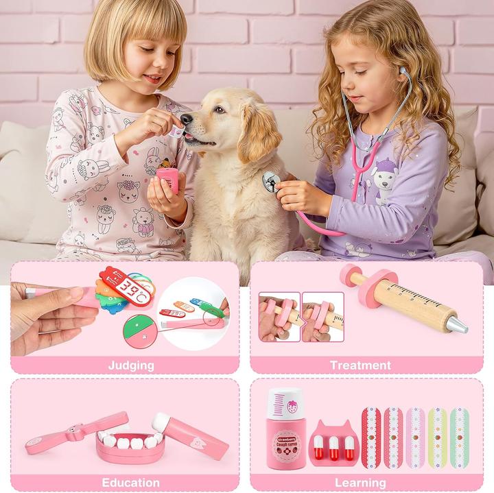 Immagine prodotto Activity Board Valigetta del dottore per bambini, set da gioco in legno, valigetta del dottore per bambini