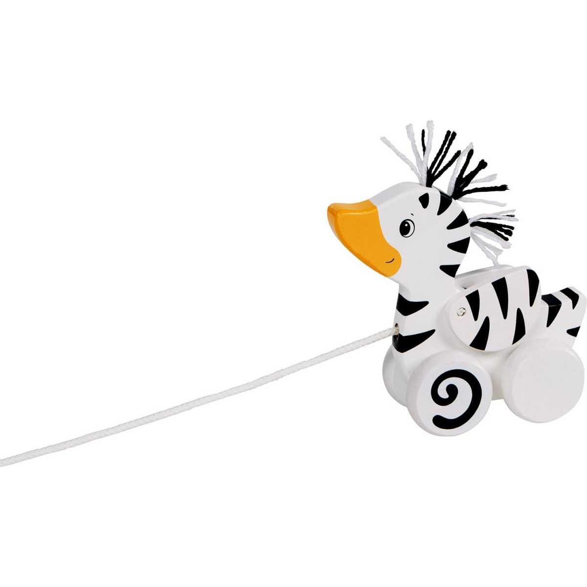 Goki Ziehtier Zebra-Ente