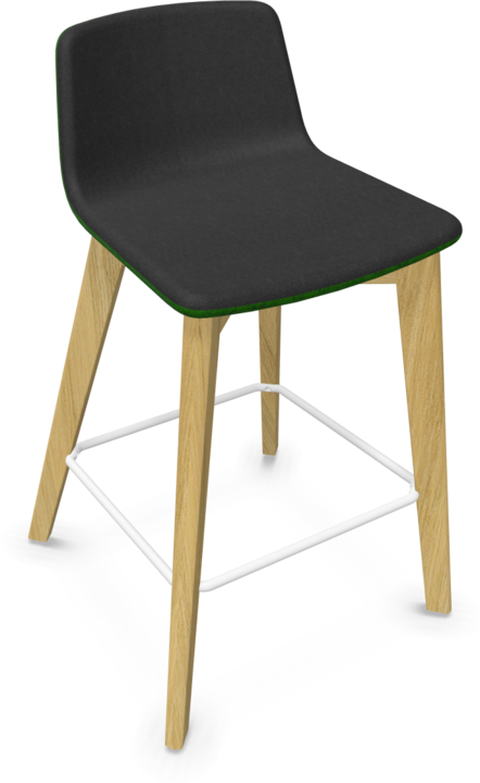 Black, green melange, White, Ash natural light grey stained