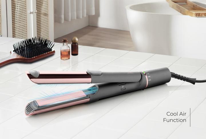 Immagine prodotto ETA ETA132390000 Fenité Exclusive 2-in-1 Hair Straightener and Curler, 1700 W, Grey/Pink