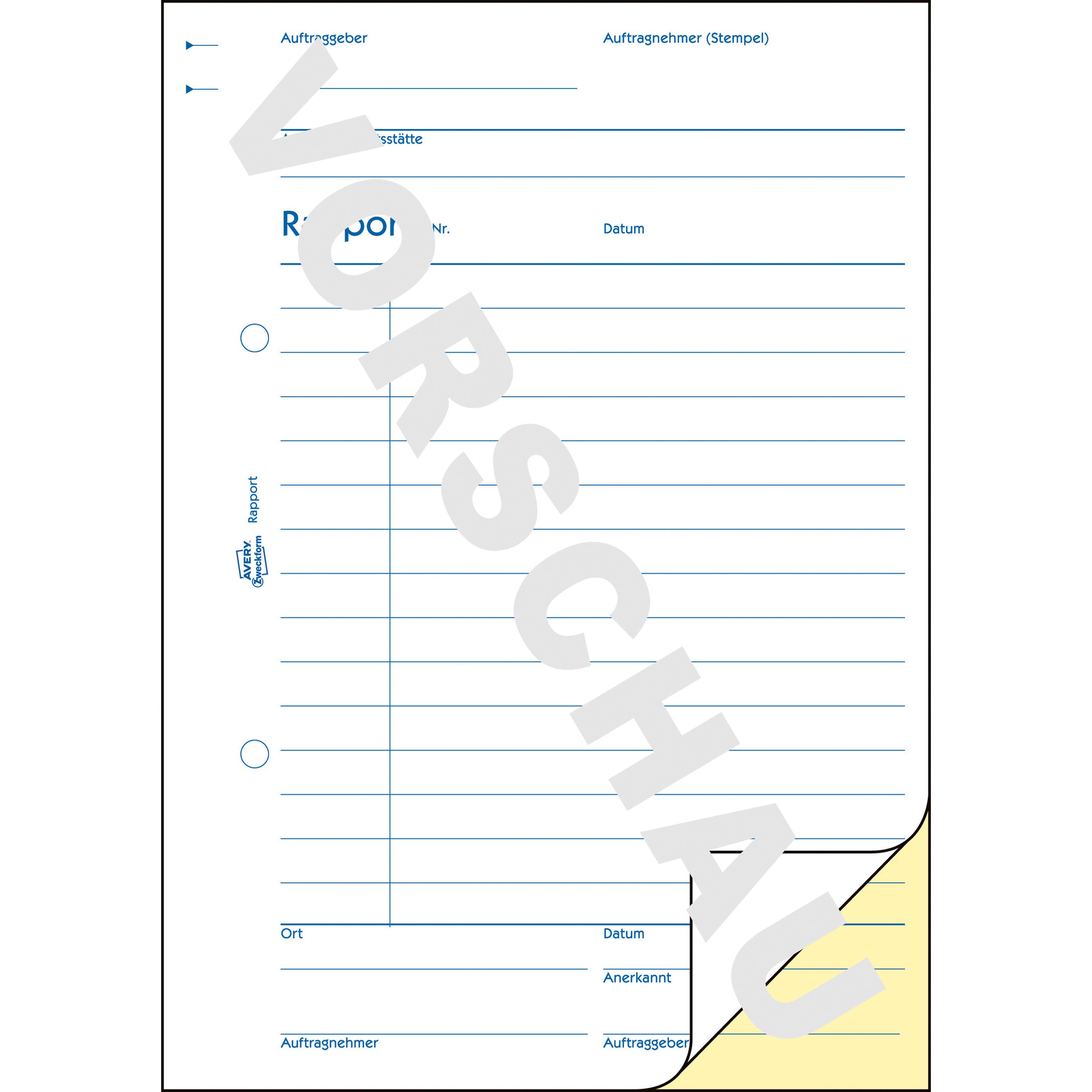Thumbnail - Avery, Formular, Rapport (40 x)