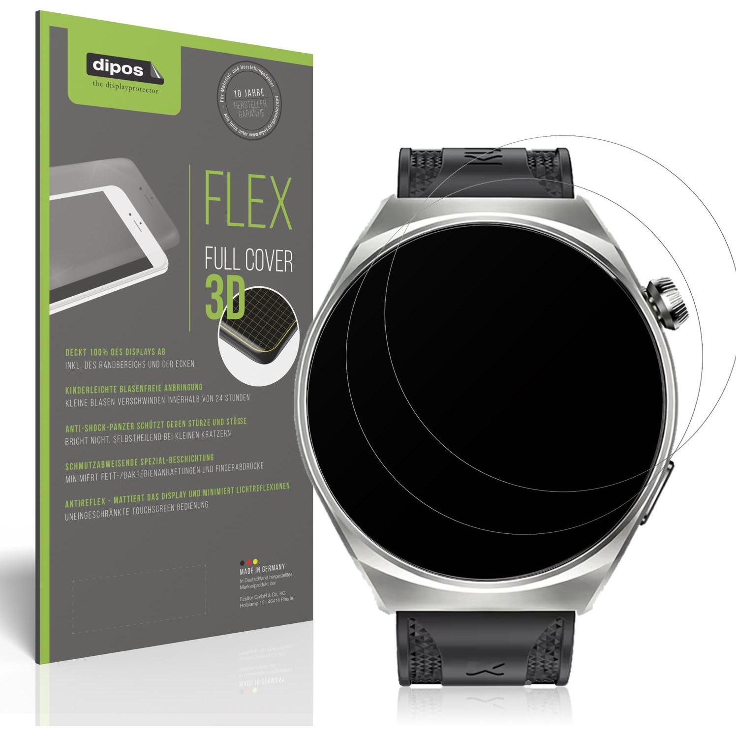 Dipos Full Cover Schutzfolie Matt, Smartwatch Schutzfolie, Transparent