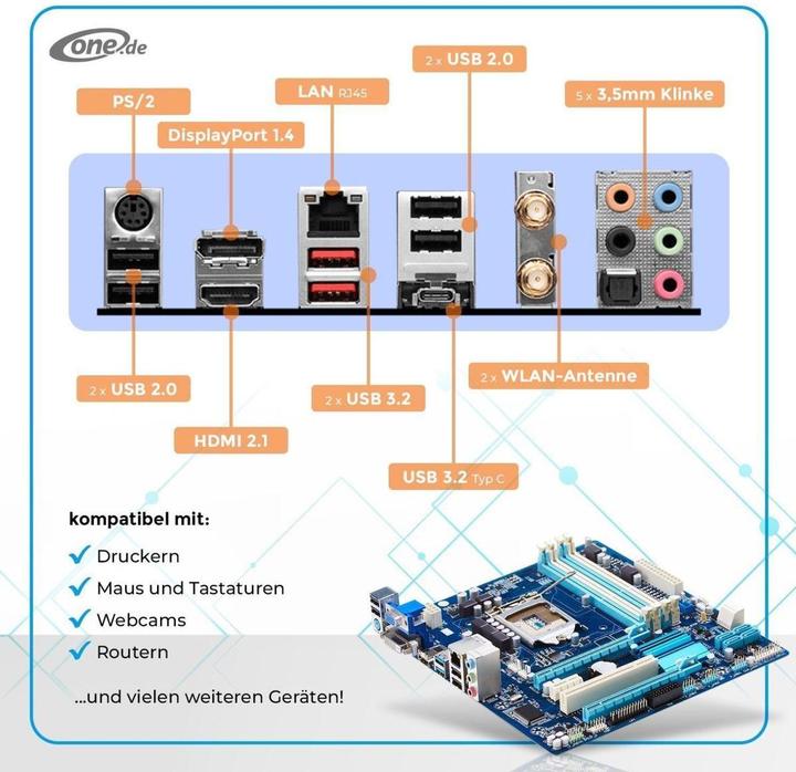 Produktbild One Gaming MP PC 06 (2000 GB, 8 GB)