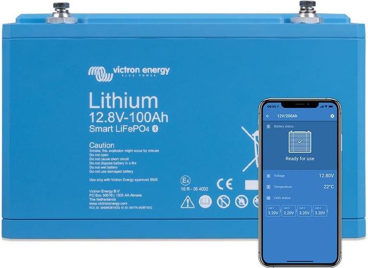 Image du produit Victron Energy Batterie LiFePO4 12.8V/100Ah - Smart (12.80 V, 100 Ah)