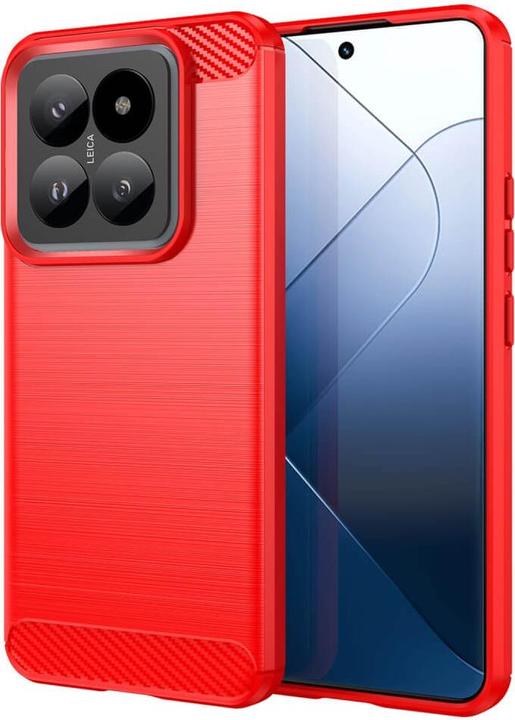 Actual product image Cover-Discount Xiaomi 14 Pro - Metal Carbon Look Case blue (Xiaomi 14 Pro)