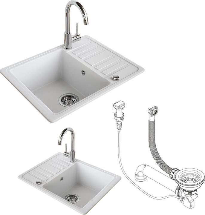 Actual product image Bergström with drying area (Top-mounted sink, 46 cm, 58 cm)