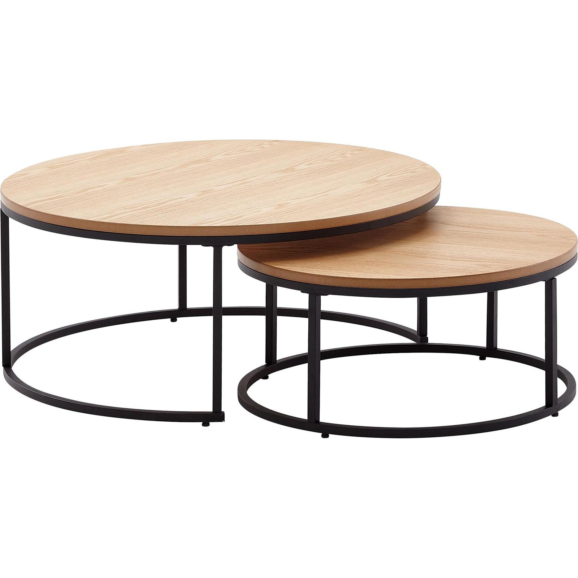 FineBuy, Couchtisch + Beistelltisch, Liliana (80 x 80 x 36 cm)