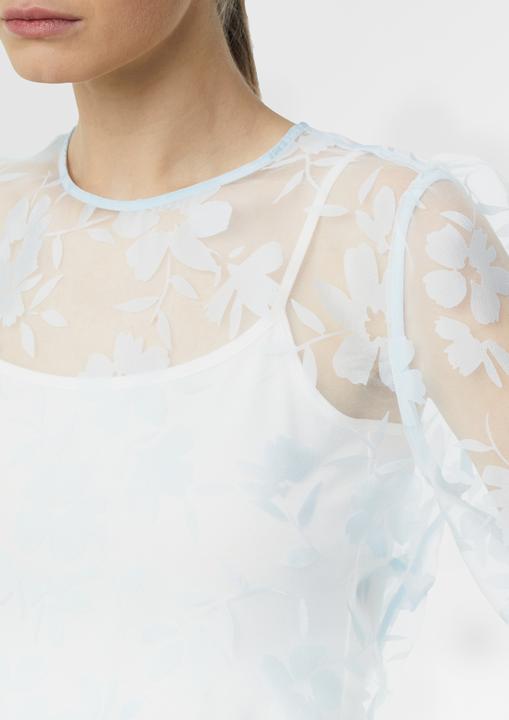 Actual product image Comma Bluse Transparente Organza-Bluse mit floralem Muster (46)