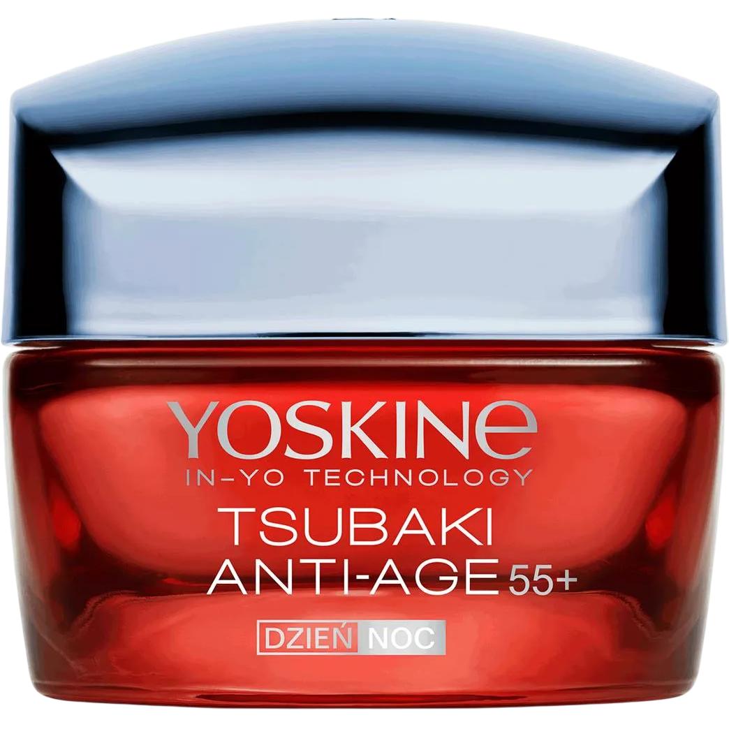 Yoskine, Crema viso, Crema Giorno e Notte Anti-Aging Tsubaki 55+ (50 ml, Crema da giorno, Crema notte)