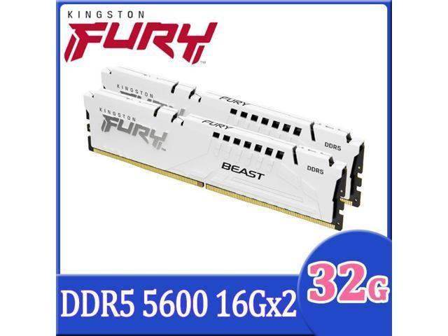 Produktbild Kingston D5 32GB 5600-40 Beast wh K2 KFY XMP (2 x 16GB, 5600 MHz, DDR5-RAM, DIMM)
