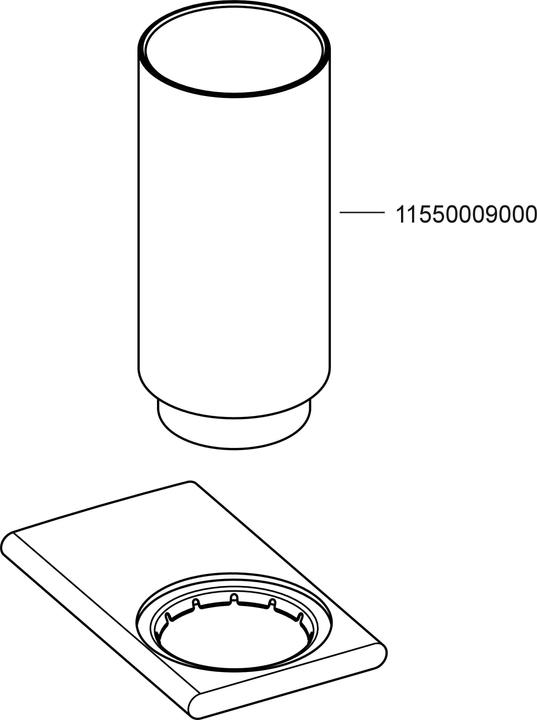 Actual product image Keuco Edition 400 Genuine Crystal Glass