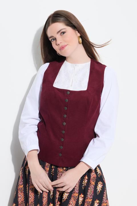 Produktbild Ulla Popken Dirndlbluse, Spitze, Rundhals, Langarm, Gummisaum (42)