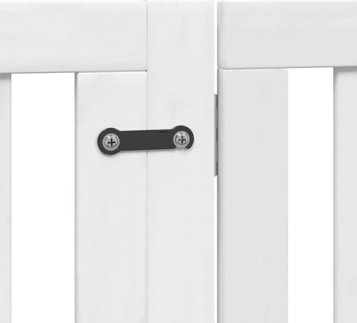 Produktbild vidaXL Hundetor mit Tür Faltbar Absperrgitter Hunde Schutzgitter 6-tlg. Holz (6 cm)