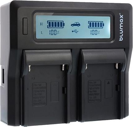 Blumax Dualcharger ink. Aufsatz f?r Sony FM50 (Set)