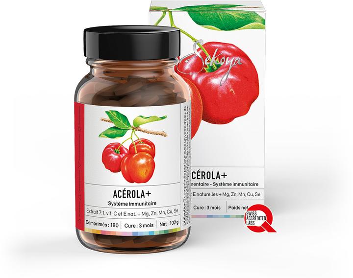 Image du produit Sekoya Acérola + | Vitamine C naturelle (180 pièce(s), Cachets)