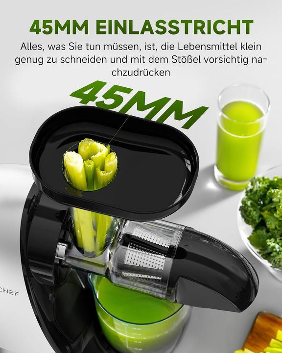 Actual product image Amzchef Cold Press Juicer Silent Reverse Function