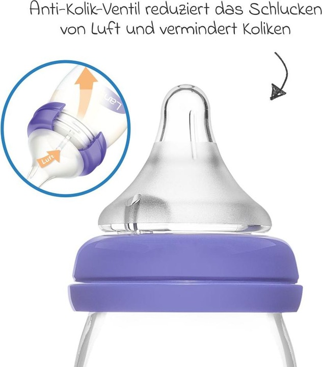 Produktbild Lansinoh Babyflaschen 9-tlg. Glas-Flaschen-Set mit NaturalWave® (240 ml)