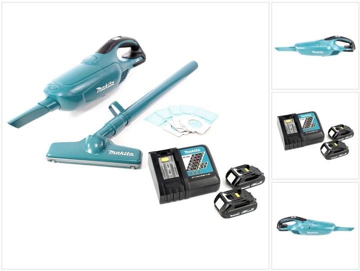 Produktbild Makita DCL 182 RY Akku Staubsauger 18 V + 2x Akku 1,5 Ah + Ladegerät