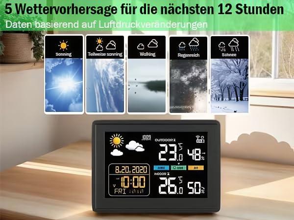 Produktbild Vonivi Wetterstation mit Funkuhr und Aussensensor