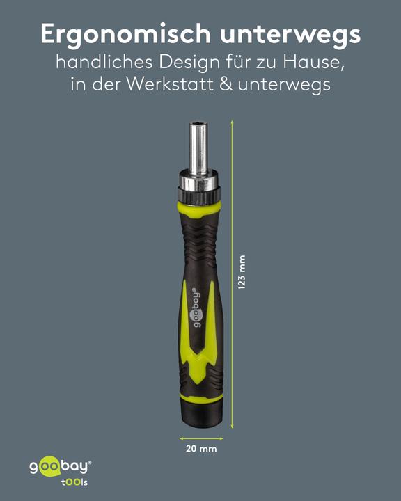 Produktbild Goobay Schraubendreher-Set mit 26-tlg. Bitsatz
