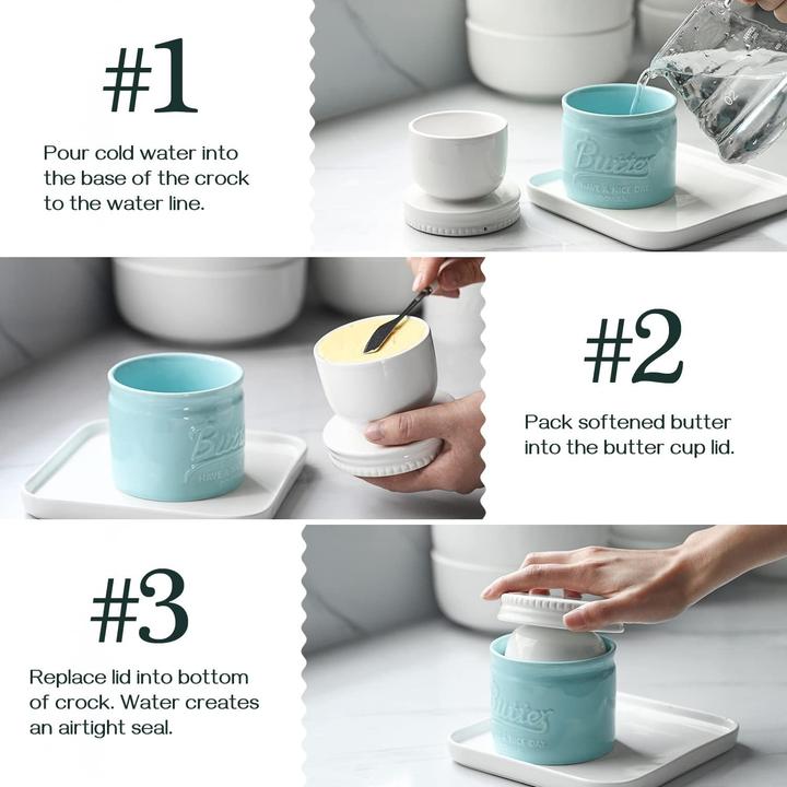Actual product image Keramik Butterdose mit Deckel (0.20 l)