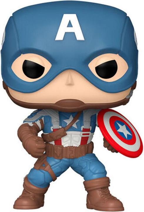 Actual product image Funko POP! Avengers: Captain America with Broken Shield & Mjölnir