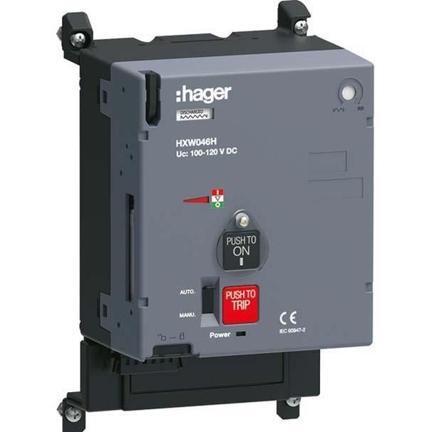Hager HXW046H x630/P630 100-110VDC o. AR Motorantrieb, Relais