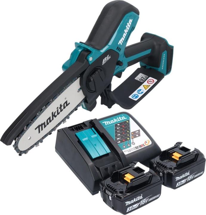 Actual product image Makita DUC 150 RF2 Cordless chainsaw 18 V 15 cm brushless + 2x battery 3.0 Ah + charger (Battery chain saw)