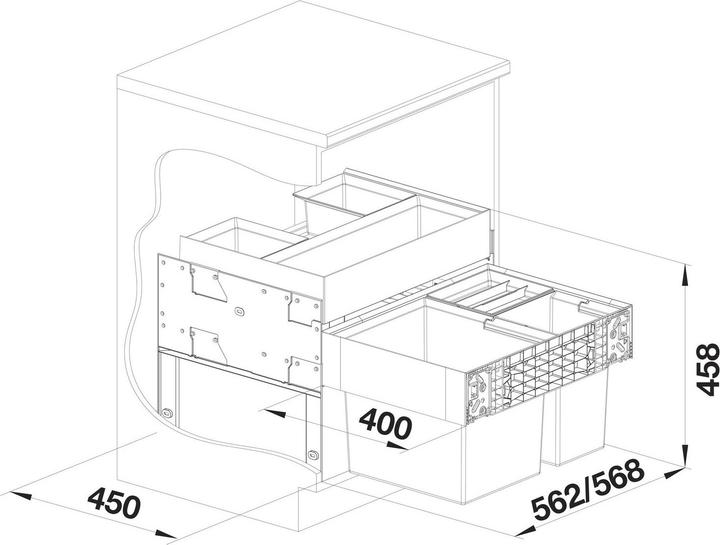 Produktbild Blanco Select II XL 60/3 Orga (46 l)