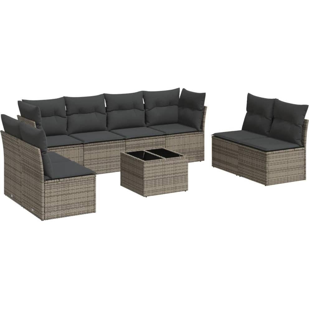 VidaXL, Gartenlounge, 10-tlg. Garten-Lounge-Set mit Kissen