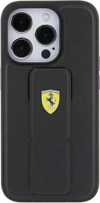 Immagine prodotto Ferrari FEHCP15LGSPSIK Custodia rigida per iPhone 15 Pro 6,1" in acciaio inox/nero con supporto per (Apple iPhone 15 Pro)